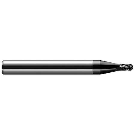 Harvey Tool 1/4 in. Cutter dia. x 3/8 in.  Carbide Ball End Mill, 2 Flutes, Amorphous dia.mond Coated 50916-C4